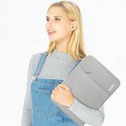 Husă Laptop Slim Business 15-16" – Design Elegant, Protecție Completă, Compartiment Accesorii, Ideală pentru MacBook, Lenovo, ASUS, HP, Dell, gri