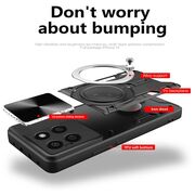 Husa pentru  Honor 200 Smart cu protecție pentru cameră și suport magnetic integrat Ring Shockproof, roz