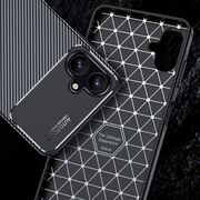 Husa de protectie pentru  Samsung Galaxy A06 Auto Focus Slim, Anti-Scratch, cu fibra de carbon si protectie lentile - Negru