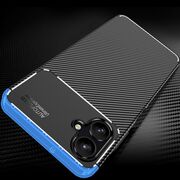 Husa de protectie pentru  Samsung Galaxy A06 Auto Focus Slim, Anti-Scratch, cu fibra de carbon si protectie lentile - Negru