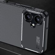 Husa de protectie pentru  Samsung Galaxy A06 Auto Focus Slim, Anti-Scratch, cu fibra de carbon si protectie lentile - Negru