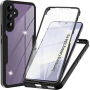 Pachet 360: Husa cu folie integrata pentru  Samsung Galaxy S24 FE Cover360 fata / spate - negru