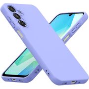 Husa pentru  Samsung Galaxy A16 Liquid Silicone, subțire, captusita cu microfibra, anti amprentă, protectie cameră foto, lavanda