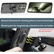 Husa pentru  Xiaomi 14T Pro cu inel Ring Armor Kickstand Tough, negru