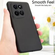 Husa pentru  Honor 200 Smart Liquid Silicone, subțire, captusita cu microfibra, anti amprentă, protectie cameră foto, bordeaux