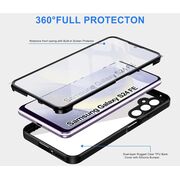 Pachet 360: Husa cu folie integrata pentru  Samsung Galaxy S24 FE Cover360 fata / spate - negru