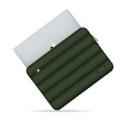 Set Elegant Tech-Protect Puffy: Husa Premium pentru Laptop 13-14 și Husa Accesorii, Protecție Deosebită, Design Rafinats, compatibila Macbook, Lenovo, Microsoft, Acer, HP, Asus, army green
