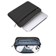 Set Elegant Tech-Protect Puffy: Husa Premium pentru Laptop 13-14 și Husa Accesorii, Protecție Deosebită, Design Rafinats, compatibila Macbook, Lenovo, Microsoft, Acer, HP, Asus, negru