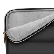 Set Elegant Tech-Protect Puffy: Husa Premium pentru Laptop 13-14 și Husa Accesorii, Protecție Deosebită, Design Rafinats, compatibila Macbook, Lenovo, Microsoft, Acer, HP, Asus, negru