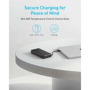 Acumulator extern Anker PowerCore 20000 mAh, 87W, 2x USB-C, 1x USB-A, cablu USB-C incorporat, Negru