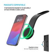 Suport telefon auto flexibil, cu magnet MagSafe Compatible, Flexible Design, Fixed, negru, FIXMFP-BK