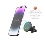 Suport auto cu incarcare wireless 15W Fixed, negru, FIXMRO-BK