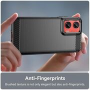 Husa pentru Motorola Moto G75 Carbon Liquid Silicone, negru