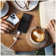 Baterie externa 2x USB, Type-C, 20W, 20000mAh, LCD Display Fixed, FIXZEN-20-BK, negru