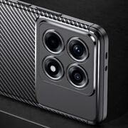Husa de protectie pentru  Xiaomi 14T Auto Focus Slim, Anti-Scratch, cu fibra de carbon si protectie lentile - negru