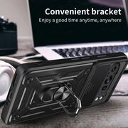 Husa pentru  Google Pixel 9 Pro XL Ring Armor Kickstand Tough Rugged Cover cu protectie camera, verde