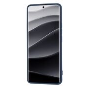 Husa pentru  Xiaomi Redmi Note 14 Pro+ Plus Liquid Silicone, subțire, captusita cu microfibra, anti amprentă, protectie cameră foto, albastru