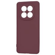 Husa pentru  Xiaomi Redmi Note 14 Pro+ Plus Liquid Silicone, subțire, captusita cu microfibra, anti amprentă, protectie cameră foto, bordeaux