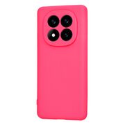 Husa pentru  Xiaomi Redmi Note 14 Pro+ Plus Liquid Silicone, subțire, captusita cu microfibra, anti amprentă, protectie cameră foto, fucsia