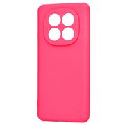 Husa pentru  Xiaomi Redmi Note 14 Pro+ Plus Liquid Silicone, subțire, captusita cu microfibra, anti amprentă, protectie cameră foto, fucsia