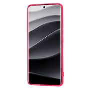 Husa pentru  Xiaomi Redmi Note 14 Pro+ Plus Liquid Silicone, subțire, captusita cu microfibra, anti amprentă, protectie cameră foto, fucsia