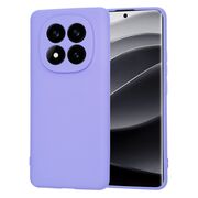 Husa pentru  Xiaomi Redmi Note 14 Pro+ Plus Liquid Silicone, subțire, captusita cu microfibra, anti amprentă, protectie cameră foto, lavanda