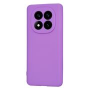Husa pentru  Xiaomi Redmi Note 14 Pro+ Plus Liquid Silicone, subțire, captusita cu microfibra, anti amprentă, protectie cameră foto, mov