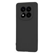 Husa pentru  Xiaomi Redmi Note 14 Pro+ Plus Liquid Silicone, subțire, captusita cu microfibra, anti amprentă, protectie cameră foto, negru