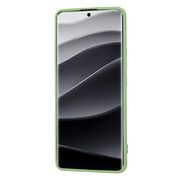 Husa pentru  Xiaomi Redmi Note 14 Pro+ Plus Liquid Silicone, subțire, captusita cu microfibra, anti amprentă, protectie cameră foto, verde deschis
