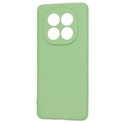 Husa pentru  Xiaomi Redmi Note 14 Pro+ Plus Liquid Silicone, subțire, captusita cu microfibra, anti amprentă, protectie cameră foto, verde deschis