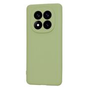 Husa pentru  Xiaomi Redmi Note 14 Pro+ Plus Liquid Silicone, subțire, captusita cu microfibra, anti amprentă, protectie cameră foto, verde