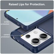 Husa pentru Xiaomi Redmi Note 14 5G Carbon Liquid Silicone, negru