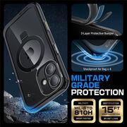 Husa iPhone 16 Supcase Unicorn Beetle MagStand, negru frost