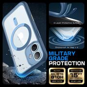 Husa iPhone 16 Supcase Unicorn Beetle Slim Clear MagSafe, bleu