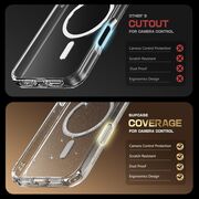 Husa iPhone 16 Supcase Unicorn Beetle Slim Clear MagSafe, roz