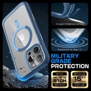 Husa iPhone 16 Pro Max Supcase Unicorn Beetle Slim Clear MagSafe, bleu