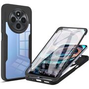 Pachet 360: Husa cu folie integrata pentru  Xiaomi Redmi 14C Cover360 fata / spate - negru