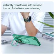 Husa iPhone 16 Pro Max Nillkin Iceblade Prop Magnetic, cu decupaj camera, verde
