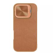 Husa iPhone 16 Pro Max Nillkin Qin Prop Leather, maro