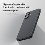 Husa iPhone 16 Plus Nillkin Super Frosted Shield Pro, negru