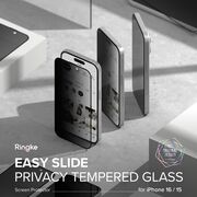 [Pachet 2x] Folie sticla iPhone 16 Plus Ringke Easy Slide Tempered Glass, privacy