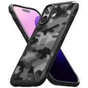 Husa iPhone 16 Plus Ringke Fusion X Design, camo black