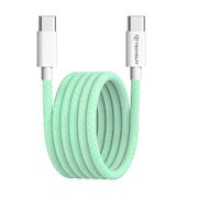 Cablu de date si incarcare USB Type-C la USB Type-C, Super Fast Charging, flexibil si durabil, 60W, 1m, compatibil Samsung, iPhone, Xiaomi, Honor, Oppo, Motorola - verde