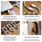 Cablu de date si incarcare USB Type-C la USB Type-C, Super Fast Charging, flexibil si durabil, 60W, 1m, compatibil Samsung, iPhone, Xiaomi, Honor, Oppo, Motorola - alb