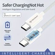 Cablu de date si incarcare USB Type-C la USB Type-C, Super Fast Charging, flexibil si durabil, 60W, 1m, compatibil Samsung, iPhone, Xiaomi, Honor, Oppo, Motorola - alb