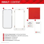 Folie sticla premium iPhone 16 Displex Real Glass Full Cover, negru