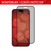 Folie sticla premium iPhone 16 Displex Real Glass Privacy Full Cover, negru