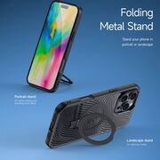 Husa iPhone 16 Pro Dux Ducis Aimo MagSafe Magnetic Stand, negru