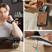 [Pachet 360°] Husa + folie iPhone 16 Plus ESR Classic Hybrid HaloLock Kickstand, negru/transparenta