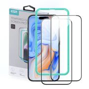 [Pachet 2x] Folie sticla iPhone 16 ESR Tempered Glass, negru